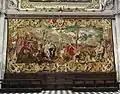 Wandteppich flämischer Herkunft (1696–98) mit Kreuzigungsszene