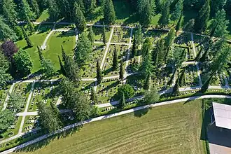 Bergfriedhof, westlicher Teil (Draufsicht)