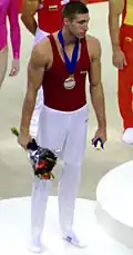 Krisztián Berki (HUN) erreichte das Finale am Seitpferd