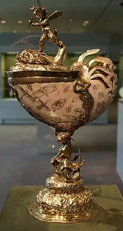 Nautiluspokal von Abt Aleksander Kęsowski, 1643–1667[10]