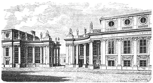 Torhäuser von Georg Christian Unger zum Monbi­jouplatz, um 1890