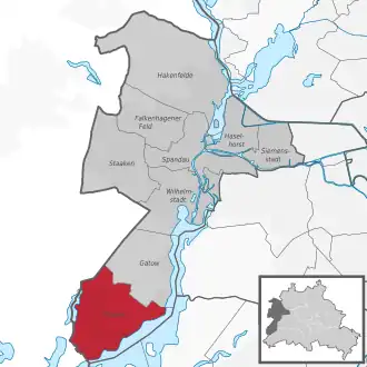 Ortsteile des Bezirks Spandau