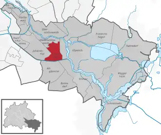 Adlershof auf der Karte von Treptow-Köpenick