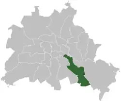 Lage Bezirk Treptow in Berlin