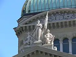 Stehende Helvetia, die den Namen Politische Unabhängigkeit trägt, Bundeshaus, Bern