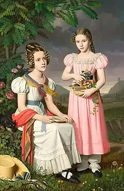 Porträt zweier Mädchen 1830