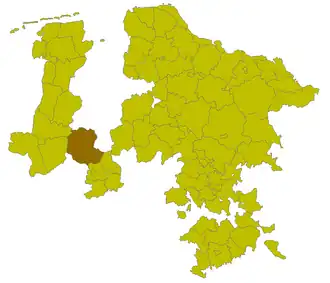 Lage des Kreises in der ehemaligen Provinz Hannover (1905)