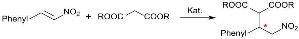 Reaktion von β-Nitrostyrol mit Malonester