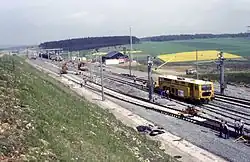 Gleisbauarbeiten (Mai 1986)
