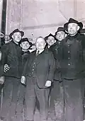Bergarbeiter und Assessor bei einem Betriebsfest der Zeche Kurl, um 1930