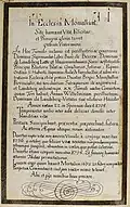 Grabinschrift Anna Wilhelmina von Beveren geb. von Landsberg