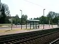 Vorplatz des Bahnhofs mit Blick auf den Standort des ehemaligen Güterschuppens