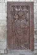 Rotmarmorplatte für den Abt Friedrich Starzhauser (†&nbsp;1474)