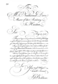 Die Round Hand von George Bickham, aus The Universal Penman, New York ca. 1740–1741