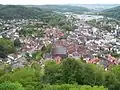 Blick auf den historischen Ortskern Biedenkopfs vom Schloss aus (2007)