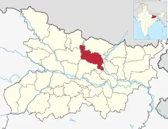 Positionskarte des Distrikts Darbhanga