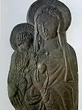 Kleinkeramik, Madonna mit Kind, Flachrelief, um 1953