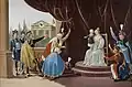 Die ungarischen Stände huldigen Maria Theresia und dem Thronfolger