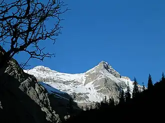 Die Birkkarspitze von Süden, links die Östliche Ödkarspitze