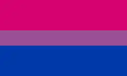 Magenta, lavender, and blue stripes