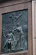 Wangenrelief auf der linken Seite
