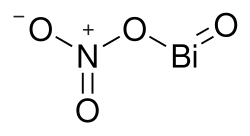 Strukturformel von Bismutoxidnitrat