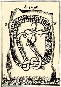 Zeichnung von J. Haquini Rhezelius von 1634