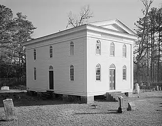Die Black Mingo Baptist Church und der Friedhof, 1981