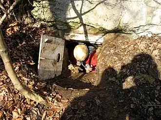 Eingang zur Blätterhöhle (Zustand im Sommer 2005)