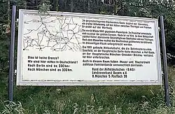 Hinweistafel an der Zonengrenze, 1977