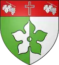 Ein Fünfblatt in verwechselten Farben im Wappen von Clichy-sous-Bois