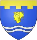 Minerva-Kopf in der Heraldik (hier: Stadtwappen von Maisons)