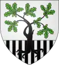 Wappen von Tortequesne (Pas-de-Calais, Frankreich) mit Eichenblättern am Stamm