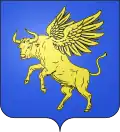 Steigender Flügelstier (französisch boeuf ailé, taureau furieux, Charleval)
