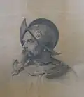 Mann mit Helm