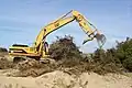 Bagger mit einfachem Gegenhalter
