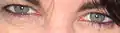 Mit Kajal geschminkte Augen