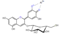 Blauer Delphinidin-Aluminium-Komplex