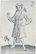 Frühe Darstellung: Blumen-Unter, Mitte&nbsp;15.&nbsp;Jh.