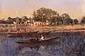 Boote auf den Wassern des Bosporus (Βάρκες στα νερά του Βοσπόρου), 1903, Öl auf Holz, 35 × 50 cm, Nationalgalerie (Athen)