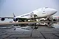 Boeing 747 Frachtflugzeug (von Atlas Air) am Flughafen Amsterdam Schiphol