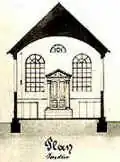 Längsschnitt der Synagoge