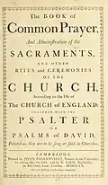 Anglikanisches Book of Common Prayer, 1760 (erst erschien 1549)