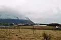 Borgarnes, im Hintergrund der erloschene Vulkan Hafnarfjall