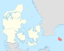 Lage von Bornholms Regionskommune in Dänemark