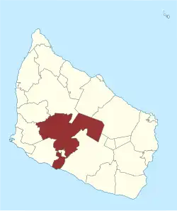 Lage des Vestermarie Sogn in der Bornholms Regionskommune
