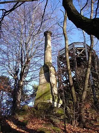 Vermessungssäule von 1865 auf dem Borsberg