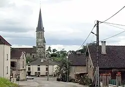 Blick zur Kirche St. Eustachius