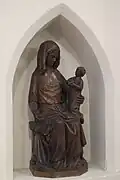 Holzskulptur Madonna mit Kind