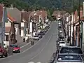 Straßenzeile mit ehemaligen Bergarbeiterhäusern